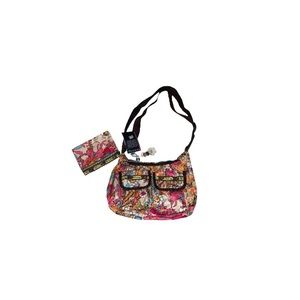 🆕 Le Sportsac x Tokidoki “Qee” Multicoloured Floral Crossbody Purse